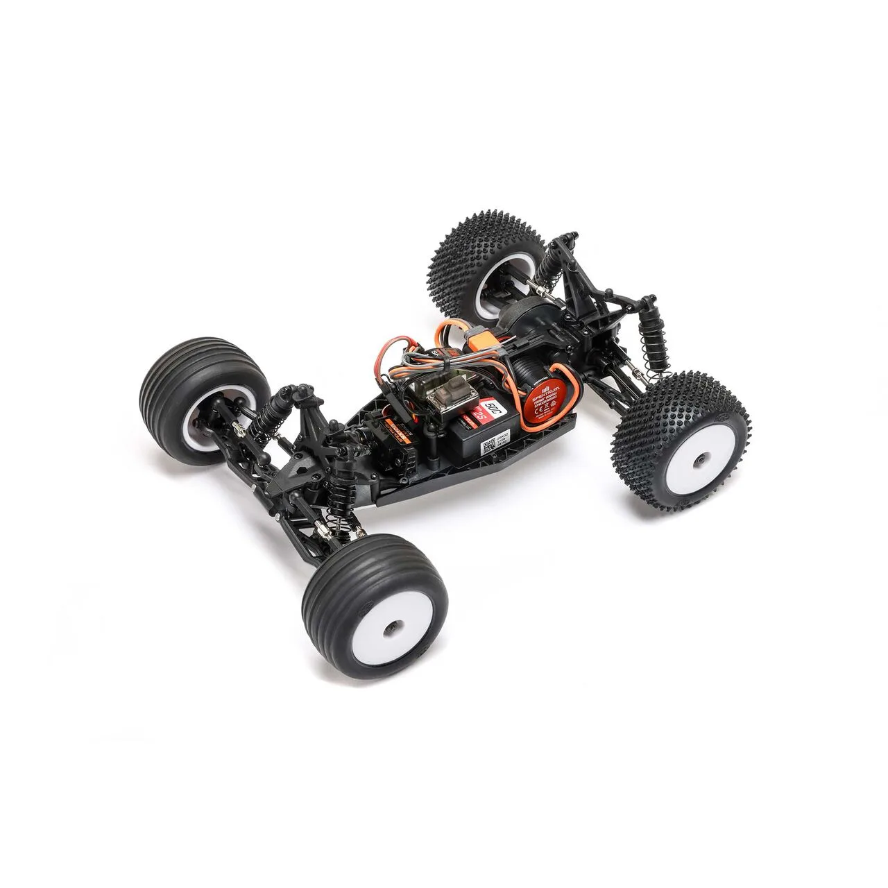 Losi Mini-T 2.0 2S brushless stadium-truck chassis, product view.